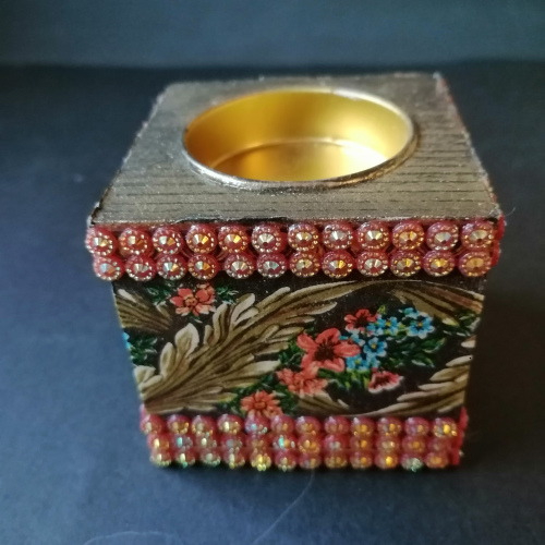 Suporte de vela "floral" / "Floral" candle holder (1)
