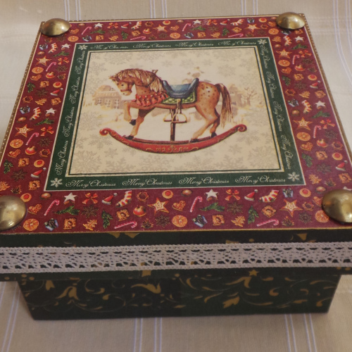 Caixa cavalinho de Natal / Christmas horse box