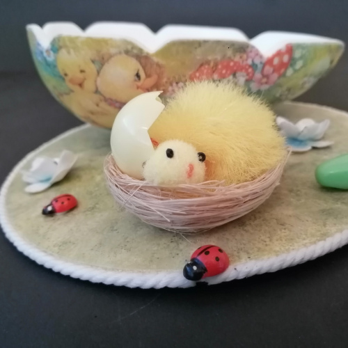 1/2 ovo cerâmica "Pintainho" / "Chick" 1/2 ceramic egg