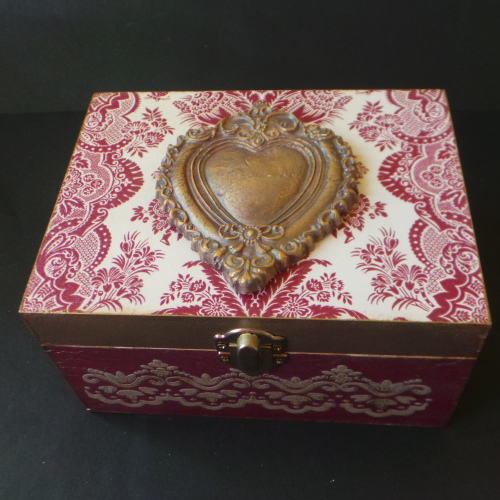 Caixa multiusos "Coração de madeira" / "Wooden heart" multipurpose box
